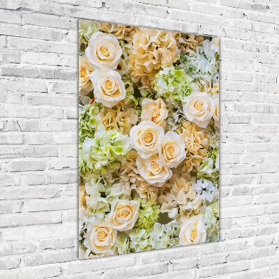 Quadro in vetro verticale Fiori per il matrimonio