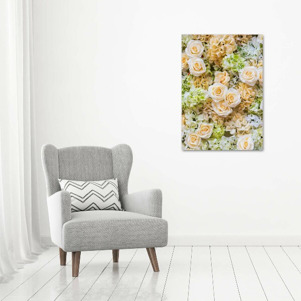 Quadro in vetro verticale Fiori per il matrimonio