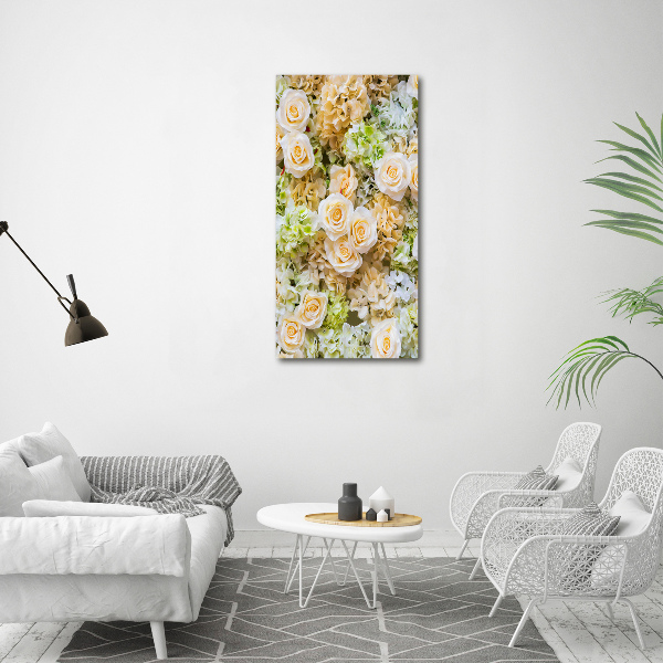 Quadro in vetro verticale Fiori per il matrimonio