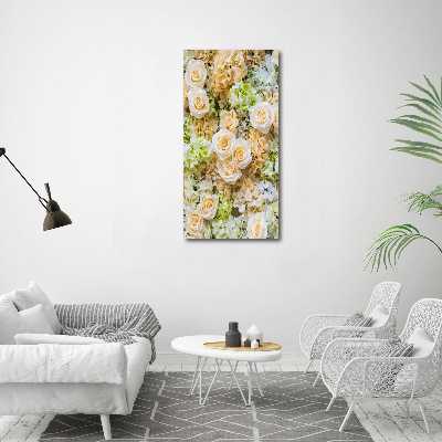 Quadro in vetro verticale Fiori per il matrimonio