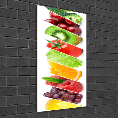 Quadro in vetro verticale Verdura e frutta