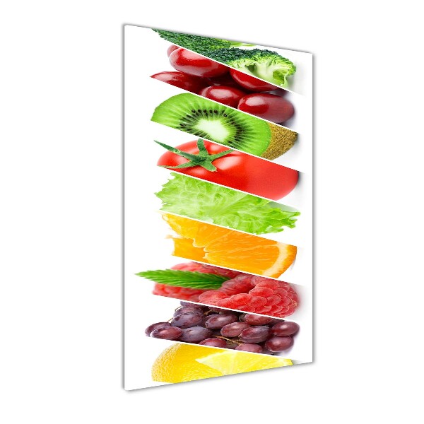 Quadro in vetro verticale Verdura e frutta