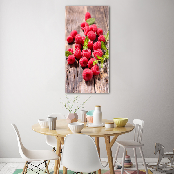Quadro di vetro verticale Lamponi