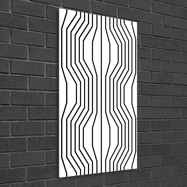 Quadro vetro verticale Linee geometriche