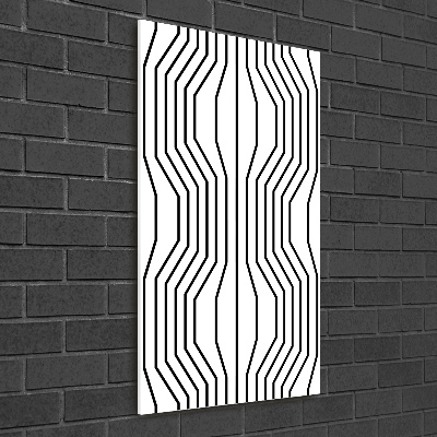 Quadro vetro verticale Linee geometriche