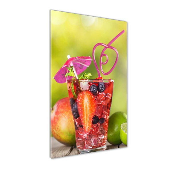 Quadro vetro verticale Cocktail di frutta