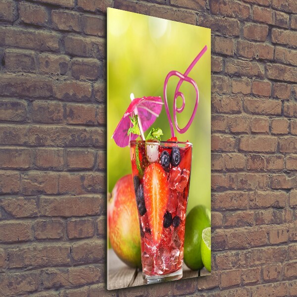 Quadro vetro verticale Cocktail di frutta