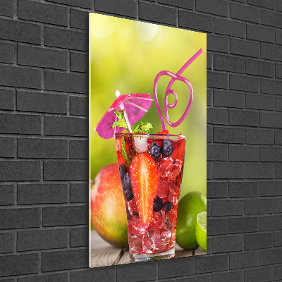 Quadro vetro verticale Cocktail di frutta