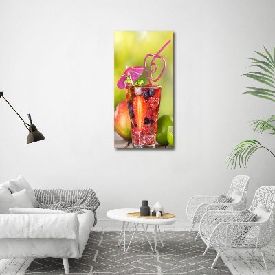 Quadro vetro verticale Cocktail di frutta