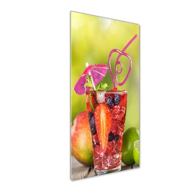Quadro vetro verticale Cocktail di frutta