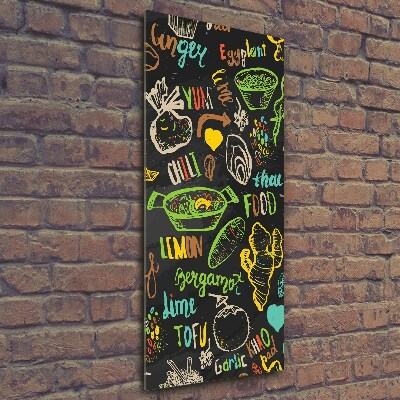 Quadro stampa su vetro verticale Piatti thailandesi