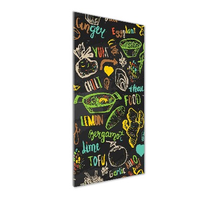 Quadro stampa su vetro verticale Piatti thailandesi