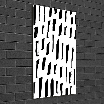 Quadro stampa su vetro verticale Macchie bianche e nere
