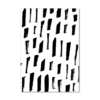 Quadro stampa su vetro verticale Macchie bianche e nere