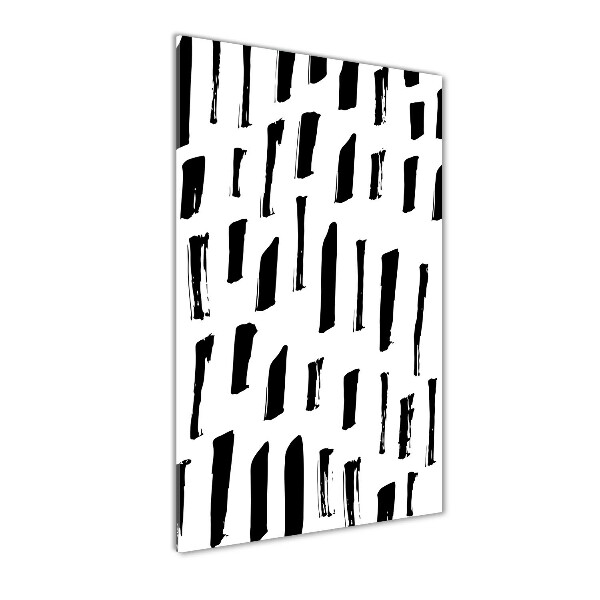 Quadro stampa su vetro verticale Macchie bianche e nere