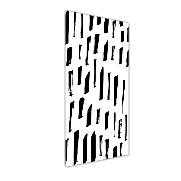 Quadro stampa su vetro verticale Macchie bianche e nere