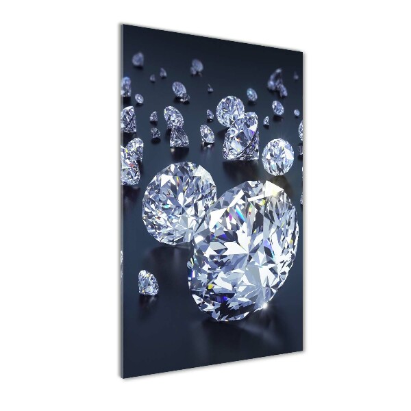 Quadro di vetro verticale Diamanti