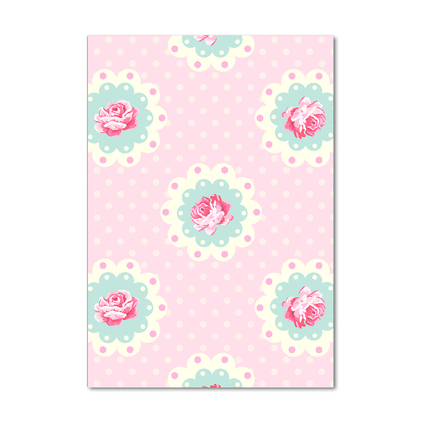 Quadro stampa su vetro verticale Rose