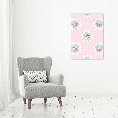 Quadro stampa su vetro verticale Rose