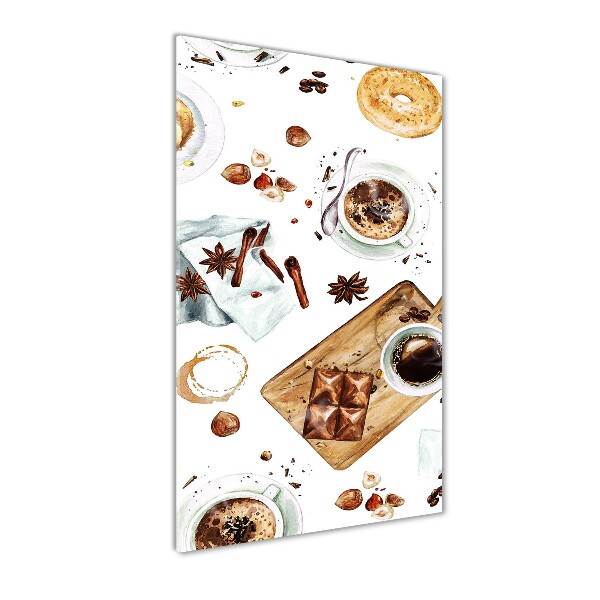 Quadro vetro verticale Colazione