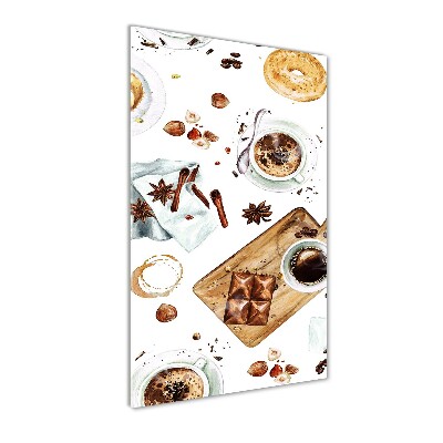 Quadro vetro verticale Colazione