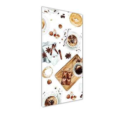 Quadro vetro verticale Colazione