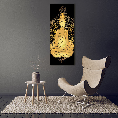 Quadro stampa su vetro verticale Buddha e mandala