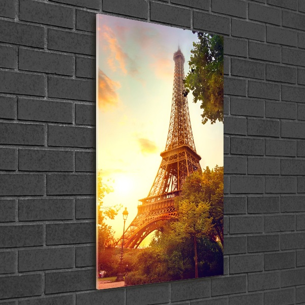 Quadro vetro verticale Torre Eiffel Parigi