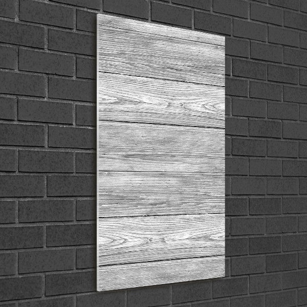 Quadro di vetro verticale Sfondo in legno