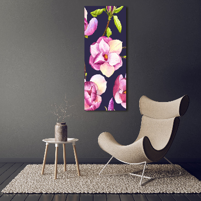 Quadro di vetro verticale Magnolia