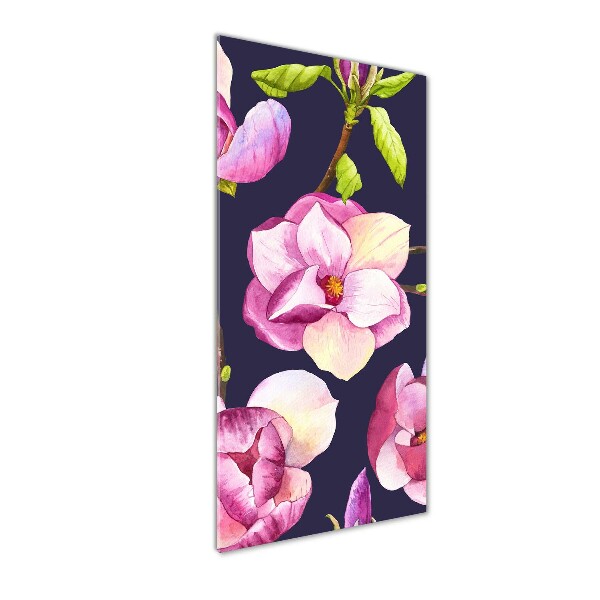 Quadro di vetro verticale Magnolia