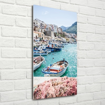 Quadro in vetro verticale Sicilia