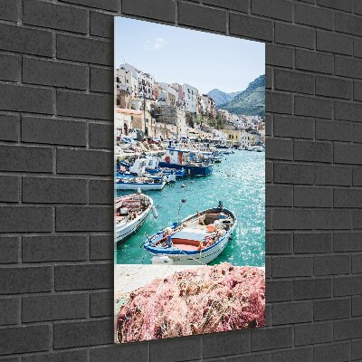 Quadro in vetro verticale Sicilia
