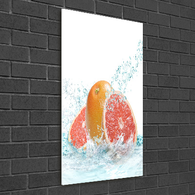 Quadro stampa su vetro verticale Pompelmi