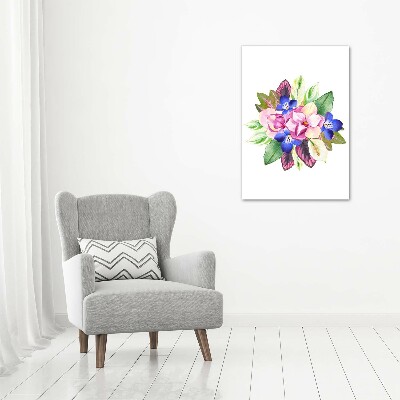 Quadro vetro verticale Un mazzo di fiori