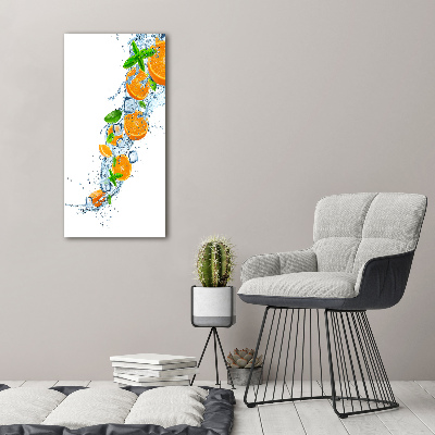 Quadro in vetro verticale Arance