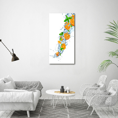 Quadro in vetro verticale Arance