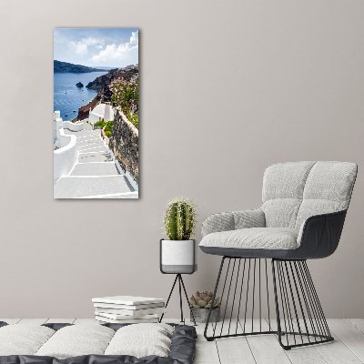 Quadro vetro verticale Santorini, Grecia