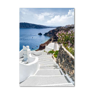 Quadro vetro verticale Santorini, Grecia