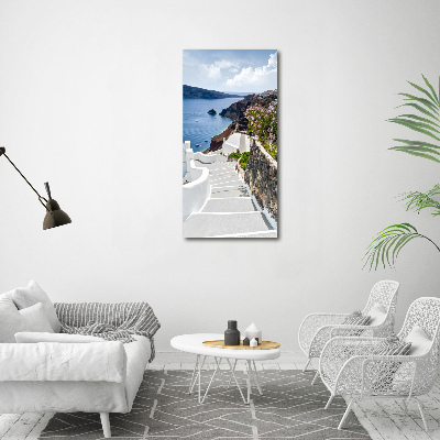 Quadro vetro verticale Santorini, Grecia