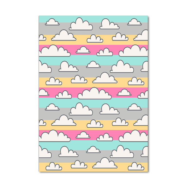 Quadro vetro verticale Sfondo di nuvole colorate