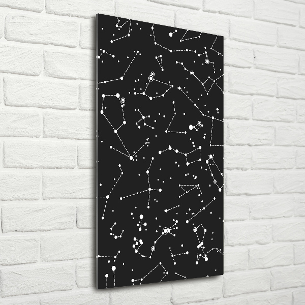 Quadro stampa su vetro verticale Costellazione
