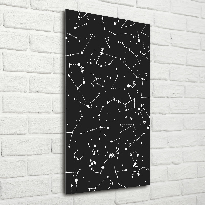 Quadro stampa su vetro verticale Costellazione