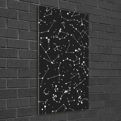 Quadro stampa su vetro verticale Costellazione