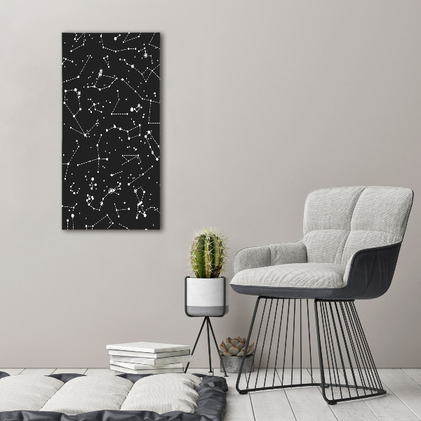 Quadro stampa su vetro verticale Costellazione