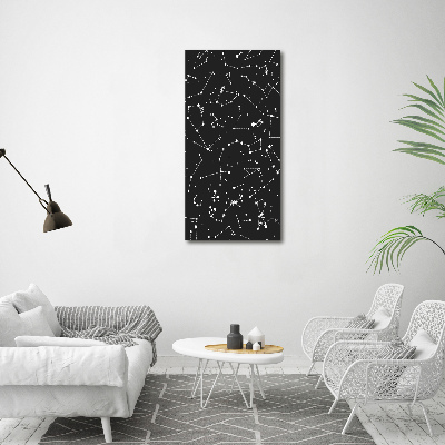 Quadro stampa su vetro verticale Costellazione