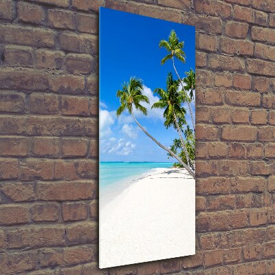 Quadro vetro verticale Spiaggia tropicale