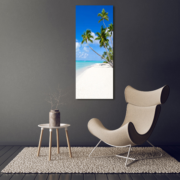 Quadro vetro verticale Spiaggia tropicale