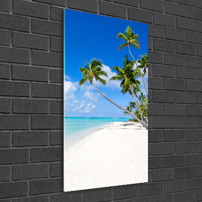 Quadro vetro verticale Spiaggia tropicale