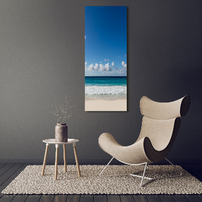 Quadro di vetro verticale Spiaggia tropicale